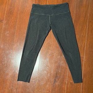Size 6 crop lululemon leggings heather gray